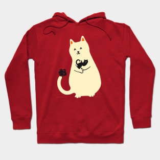 Happy go Lucky Cat 1 Selfie Hoodie